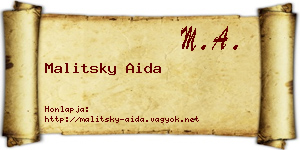 Malitsky Aida névjegykártya